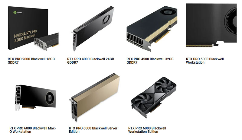 профессиональные рабочие графические карты NVIDIA