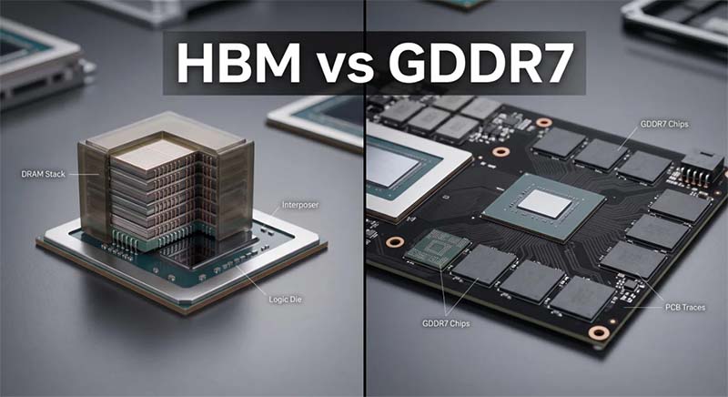 сравнение памяти GDDR и HBM сравнение памяти GDDR и HBM